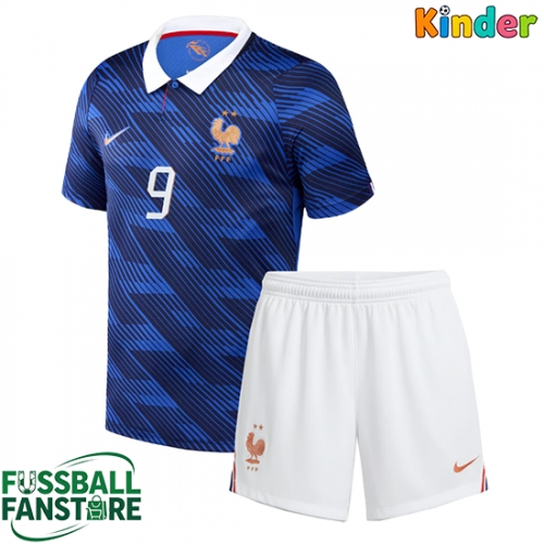 Frankreich Marcus Thuram #9 Replik Heimtrikot Kinder WM 2026 Kurzarm (+ Kurze Hosen)